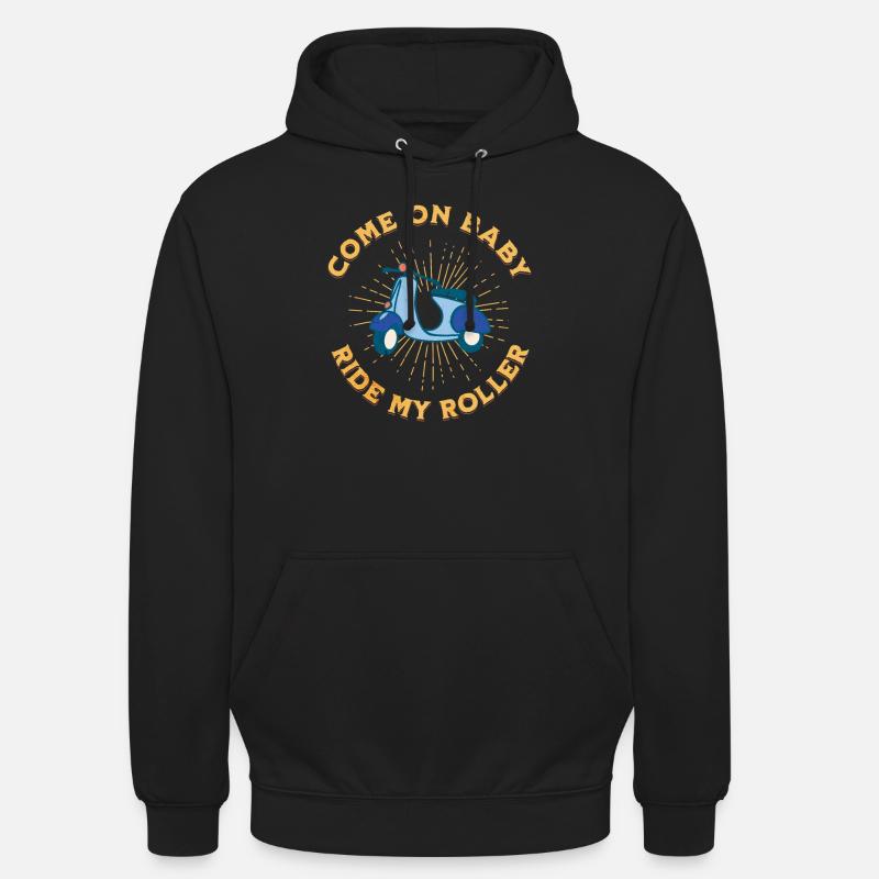 Ride my Roller Motorroller Scooter Outfit - Sweat-shirt à capuche unisexe - noir