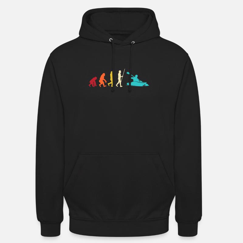 Kayaking Evolution Kayak - Unisex Hoodie - Schwarz
