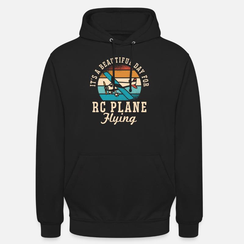 Remote Controlled Airplane Model Airplane - Unisex Hoodie - black