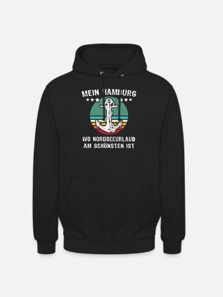 Hamburg Urlaub - Unisex Hoodie - Schwarz