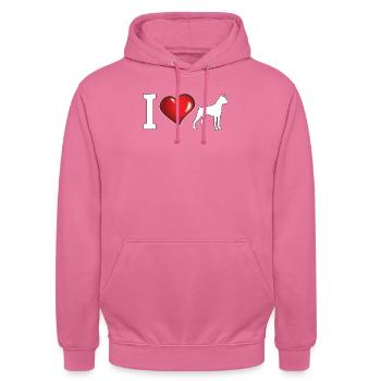 Hund Boxer Hundebesitzer Geschenkidee - Unisex Hoodie - Pink - Vorne - Alina (178cm) & Michal (187cm)