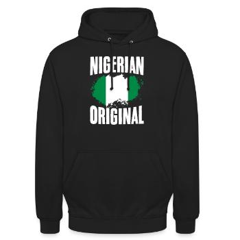 Awesome Nigerian Original Nigeria Flag For - Unisex Hoodie - Schwarz - Vorne - Alina (178cm) & Michal (187cm)