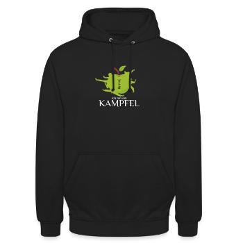 Kampfel Kampf Apfel Karate - Unisex Hoodie - Schwarz - Vorne - Alina (178cm) & Michal (187cm)