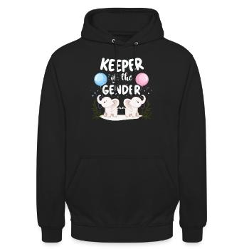 Gardien du genre - Sweat-shirt à capuche unisexe - noir - Devant - Alina (178cm) & Michal (187cm)