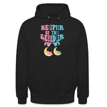 Gardien du genre - Sweat-shirt à capuche unisexe - noir - Devant - Alina (178cm) & Michal (187cm)