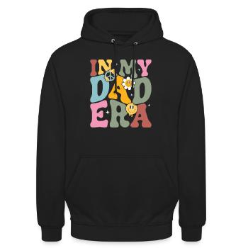 Retro Groovy Daddy Matching Family Birthday Party - Unisex Hoodie - Schwarz - Vorne - Alina (178cm) & Michal (187cm)
