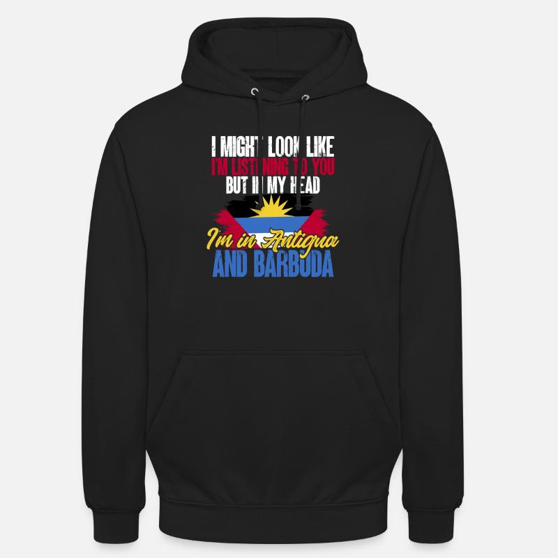 Drapeau d’Antigua-et-Barbuda - Sweat-shirt à capuche unisexe - noir