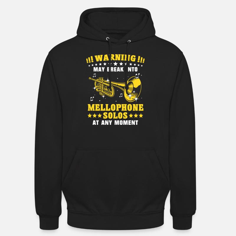 Mellophone - Sweat-shirt à capuche unisexe - noir