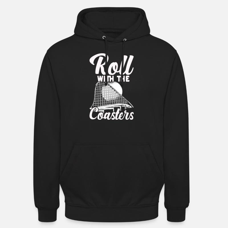 Roller Coaster Amusement Park Roller Coaster Ride - Unisex Hoodie - black