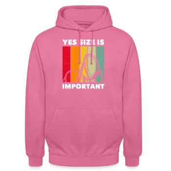 Achterbahn Roller Coaster - Unisex Hoodie - Pink - Vorne - Alina (178cm) & Michal (187cm)