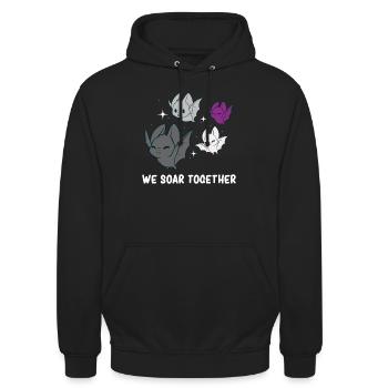 Asexual - Asexual Pride - Asexual Flag - Unisex Hoodie - Schwarz - Vorne - Alina (178cm) & Michal (187cm)