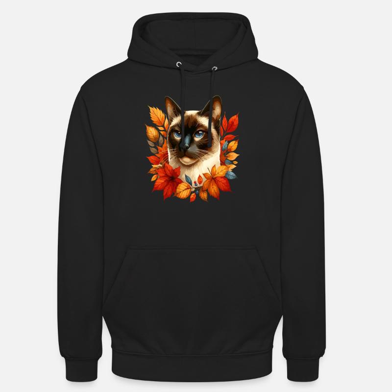 Herbstliche Katze - Unisex Hoodie - Schwarz