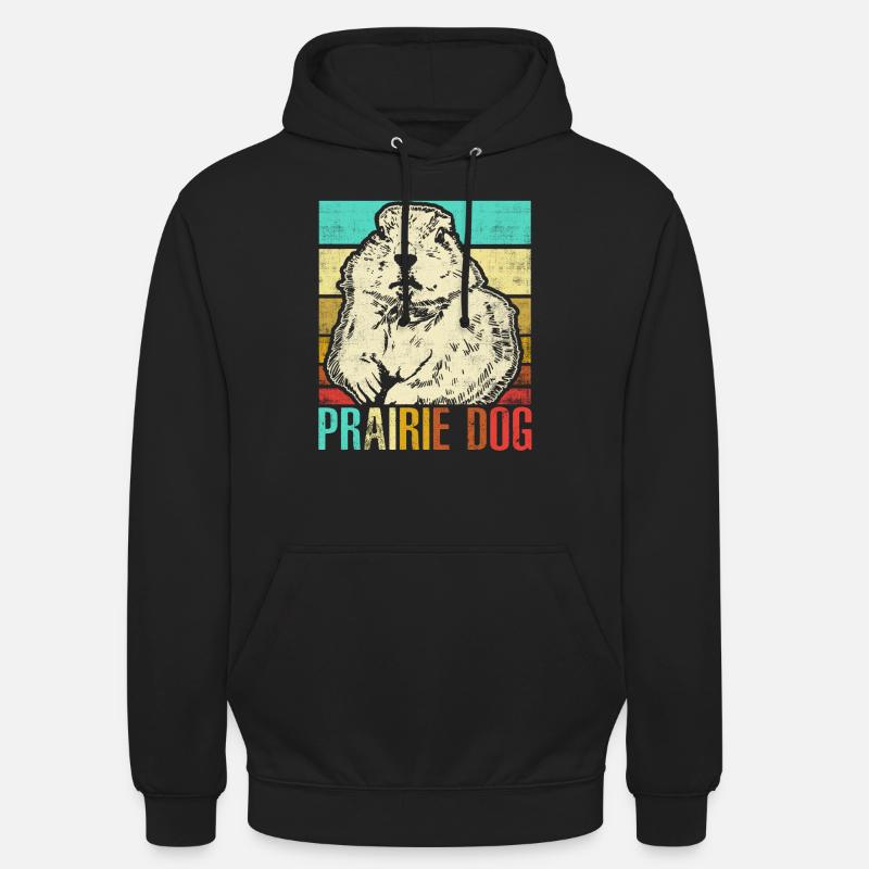 Chien de prairie - Sweat-shirt à capuche unisexe - noir