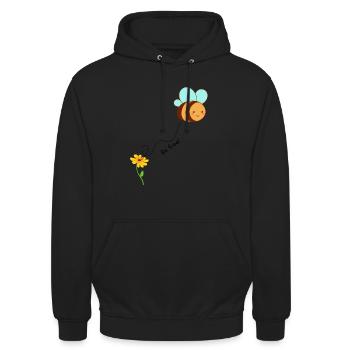 Être libre! Conception motivante pour continuer sur la voie - Sweat-shirt à capuche unisexe - noir - Devant - Alina (178cm) & Michal (187cm)