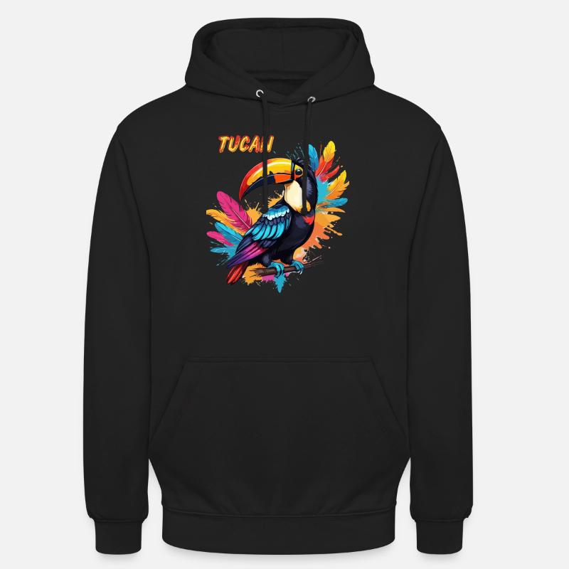TOUCAN - Sweat-shirt à capuche unisexe - noir