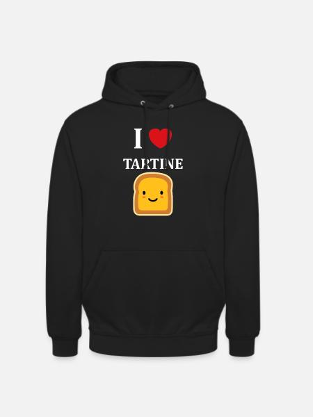 Tartine - Sweat-shirt à capuche unisexe - noir