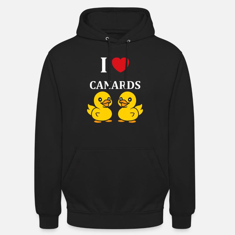 Petit canard - Sweat-shirt à capuche unisexe - noir