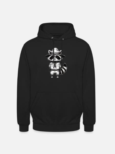 Pfadfinder Waschbär - Unisex Hoodie - Schwarz