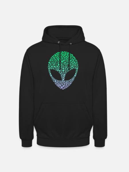 Außerirdischer Mars-UFO-Alien-Kopf - Unisex Hoodie -