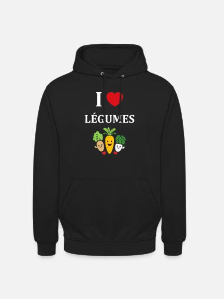 Humorous little vegan vegetables - Unisex Hoodie - black