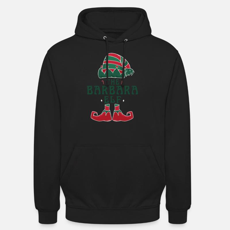 Le pyjama Barbara Elf pour un Noël amusant - Sweat-shirt à capuche unisexe - noir