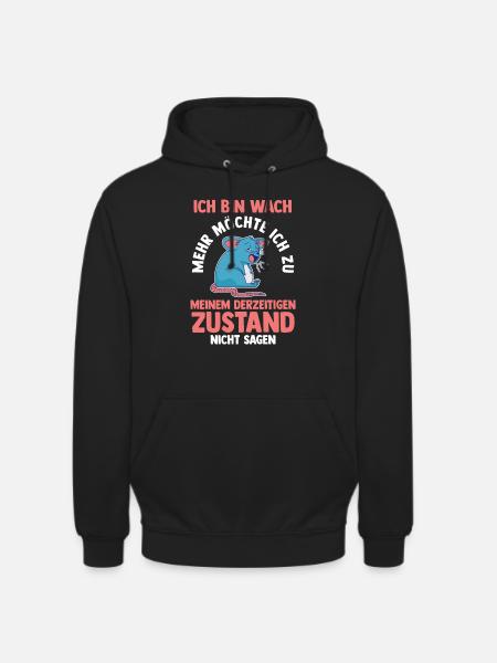 Morgenmuffel Faulenzer Ratte - Unisex Hoodie - Schwarz