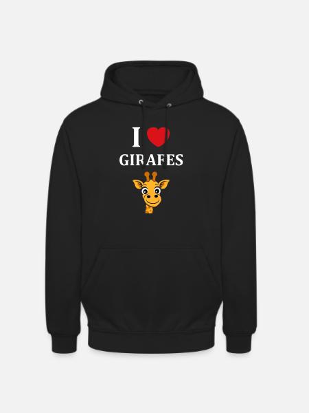 Humour petit bébé girafe - Sweat-shirt à capuche unisexe - noir