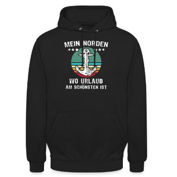 Lustige Norden Sprüche - Unisex Hoodie - Schwarz - Vorne - Alina (178cm) & Michal (187cm)