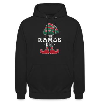 Ramos Elf Familie Passende Gruppe Weihnachten Papa Mama - Unisex Hoodie - Schwarz - Vorne - Alina (178cm) & Michal (187cm)
