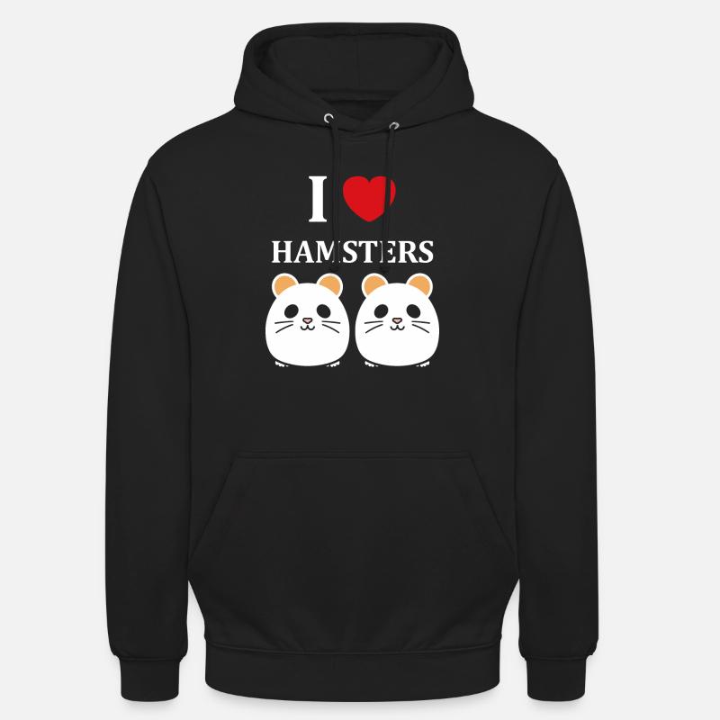 Mignon Humour petit hamster - Sweat-shirt à capuche unisexe - noir