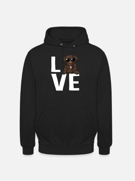 Chocolate Labrador Retriever Dog - Unisex Hoodie - black