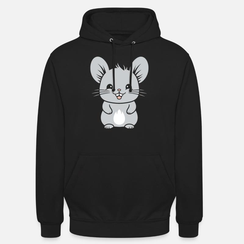 Śliczna mała szynszyla - Bluza z kapturem typu unisex - czarny