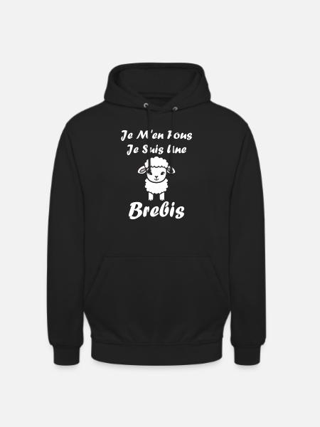 Bébé mouton petit brebis - Sweat-shirt à capuche unisexe - noir