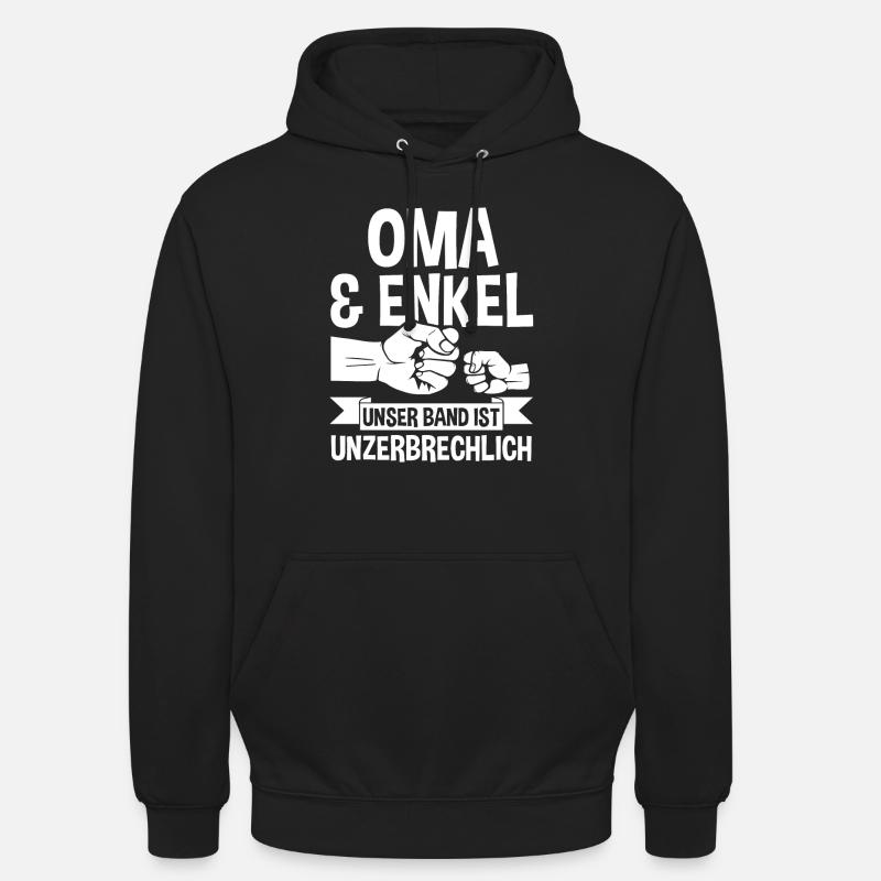 Oma Großmutter und Enkel - Unisex Hoodie - Schwarz