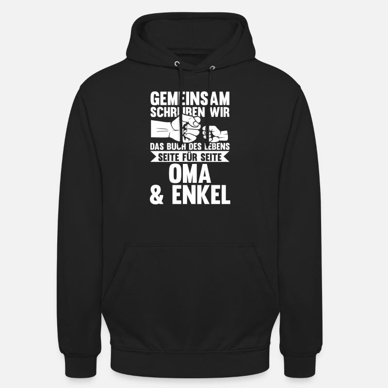 Oma Großmutter und Enkel - Unisex Hoodie - Schwarz