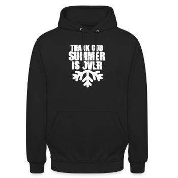 Saison hivernale glaciale de la neige - Sweat-shirt à capuche unisexe - noir - Devant - Alina (178cm) & Michal (187cm)