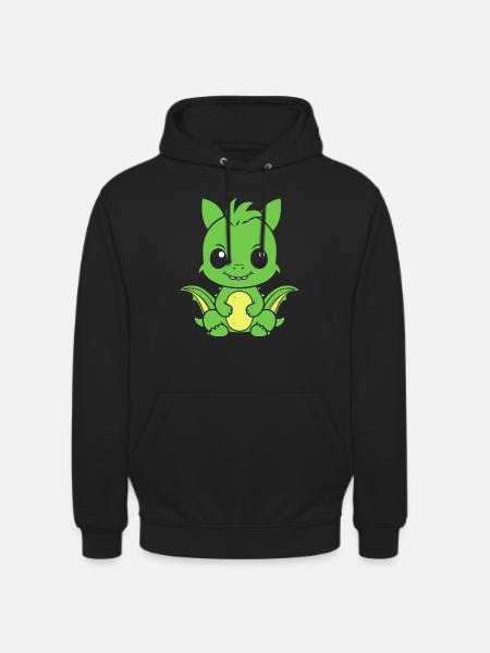 Bébé dragon - Sweat-shirt à capuche unisexe - noir