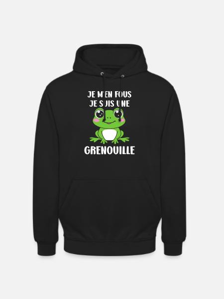 Petite grenouille - Sweat-shirt à capuche unisexe - noir