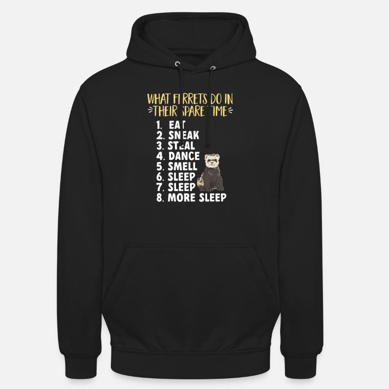 Furet, propriétaire de furet - Sweat-shirt à capuche unisexe - noir