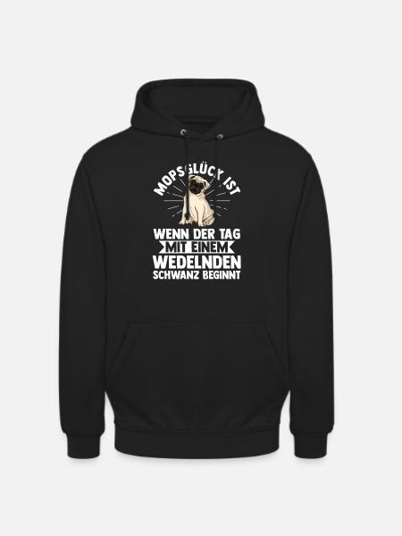 Dog Pug - Unisex Hoodie - black