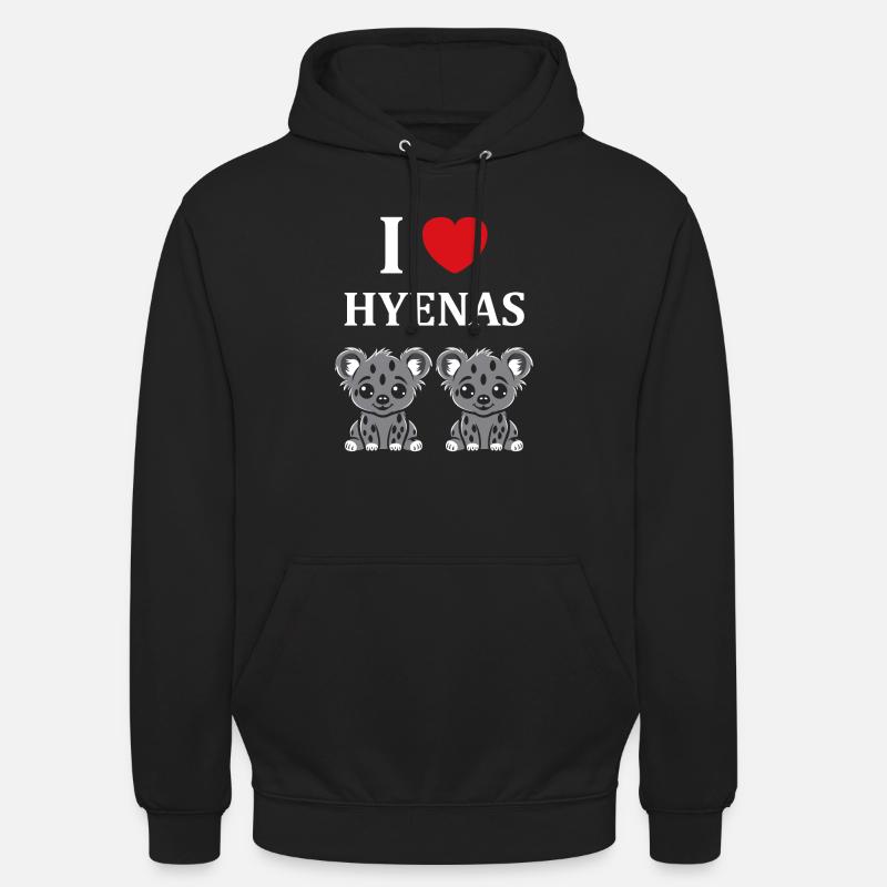 hyène - Sweat-shirt à capuche unisexe - noir