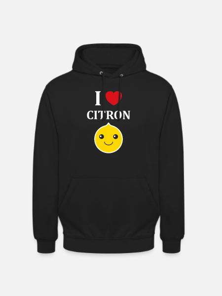 Humour petit citron - Sweat-shirt à capuche unisexe - noir