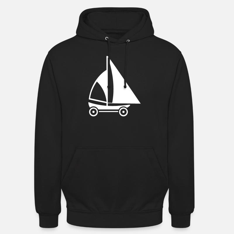 Char à voile - Sweat-shirt à capuche unisexe - noir