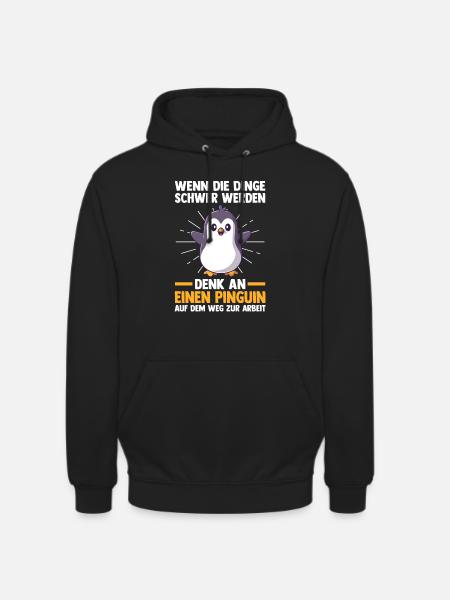 Cute Penguin - Unisex Hoodie - black