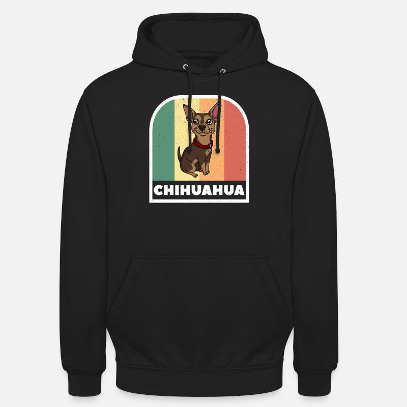 Chihuahua Chien Retro Tee - Sweat-shirt à capuche unisexe - noir