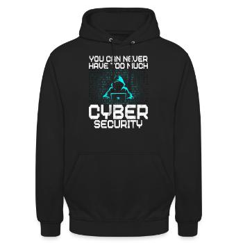 Piratage informatique en cybersécurité - Sweat-shirt à capuche unisexe - noir - Devant - Alina (178cm) & Michal (187cm)