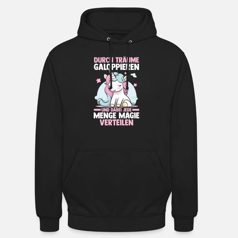 Einhorn - Unisex Hoodie - Schwarz