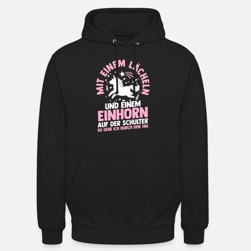Licorne - Sweat-shirt à capuche unisexe - noir