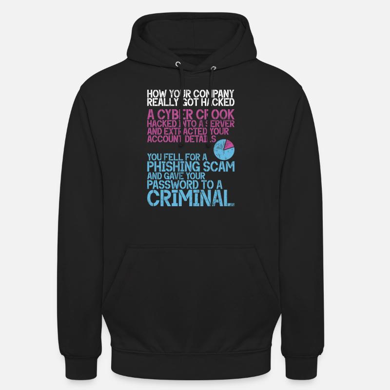 Cyber security hacker hacking - Unisex Hoodie - black