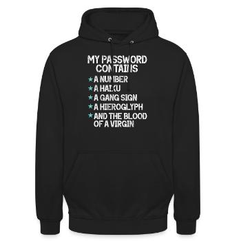 Piratage informatique en cybersécurité - Sweat-shirt à capuche unisexe - noir - Devant - Alina (178cm) & Michal (187cm)